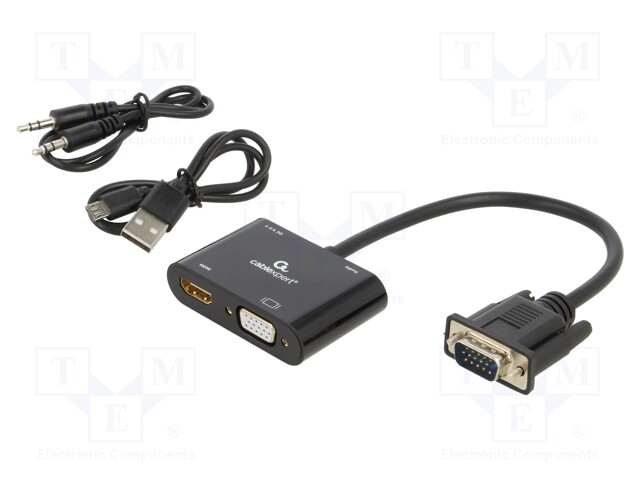 Adapter; HDMI 1.4; 0.15m; black; Features: Full HD