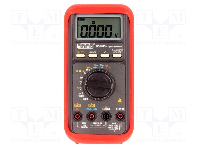 Digital multimeter; LCD (6000); 5x/s; VDC: 600m/6/60/600/1000V