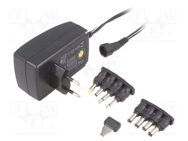 Power supply: switched-mode; 2.25A; Plug: EU; 100÷240VAC