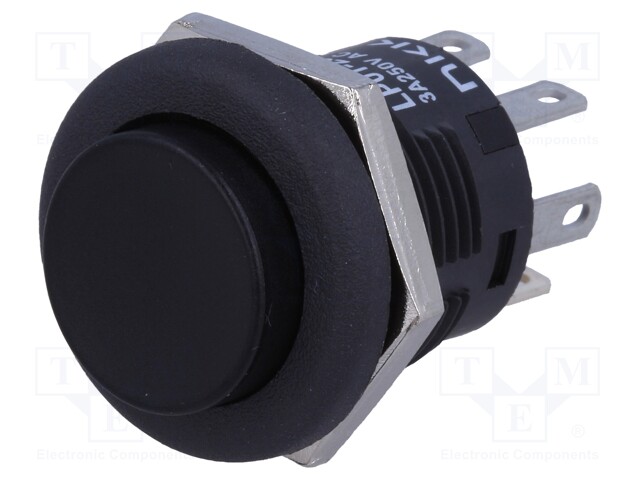 Switch: push-button; Pos: 2; DPDT; 3A/250VAC; 3A/30VDC; ON-(ON)