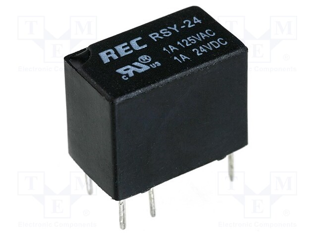 Relay: electromagnetic; SPDT; Ucoil: 24VDC; 0.5A/125VAC; 1A/24VDC