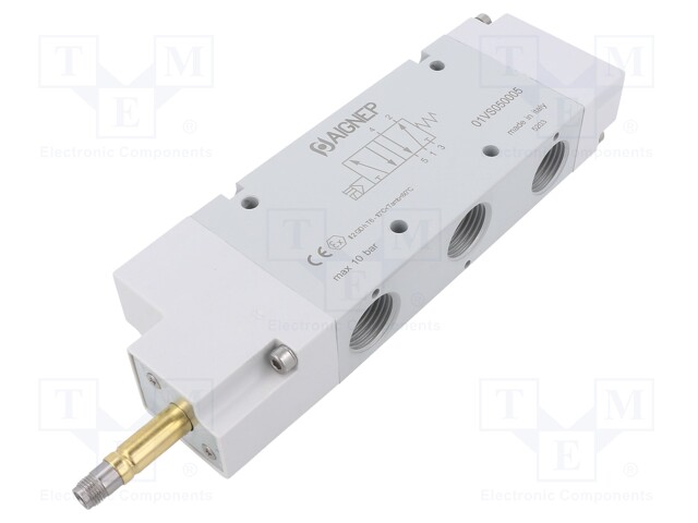 Electromagnetic valve; 5/2 monostable; G 1/2"; Pressure: 2÷10bar