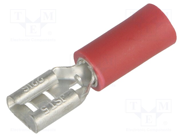 Terminal: flat; 4.8mm; 0.5mm; female; 0.5÷1.5mm2; crimped; red