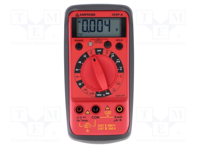 Digital multimeter; LCD 3,75 digit (3999); 72x32x155mm