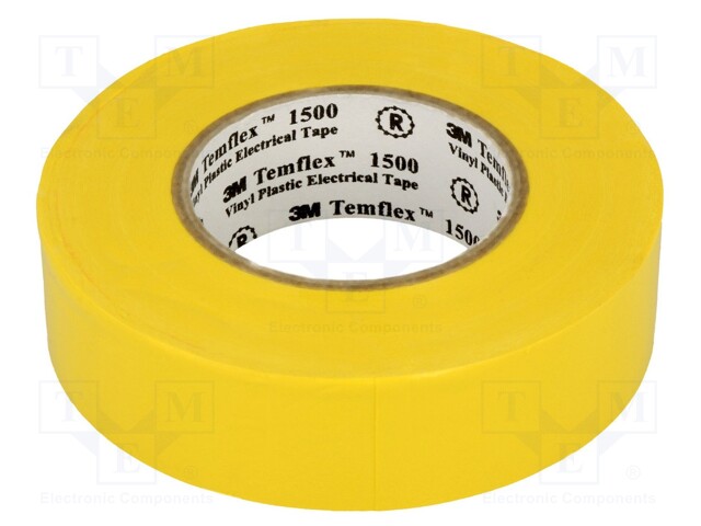 Tape: electrical insulating; W: 19mm; L: 20m; D: 0.15mm; yellow; 170%