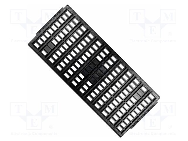 Electronic components tray; ESD; 10x20mm; black; TSOP