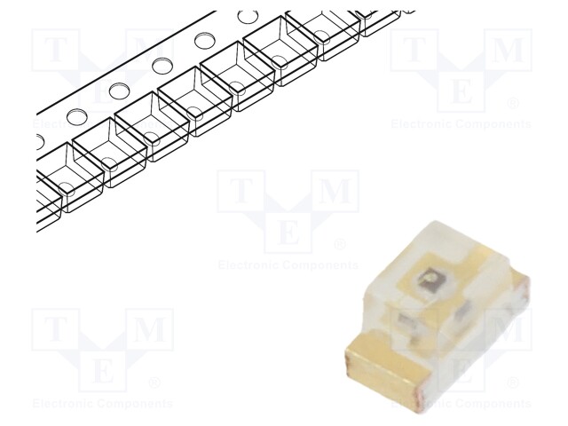 LED; SMD; yellow green; 28.5÷57mcd; 1.6x0.8x0.8mm; 100°; 20mA; 60mW