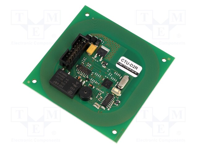 RFID reader; antenna,built-in relay; 79.5x79.5x12mm; 8÷16V