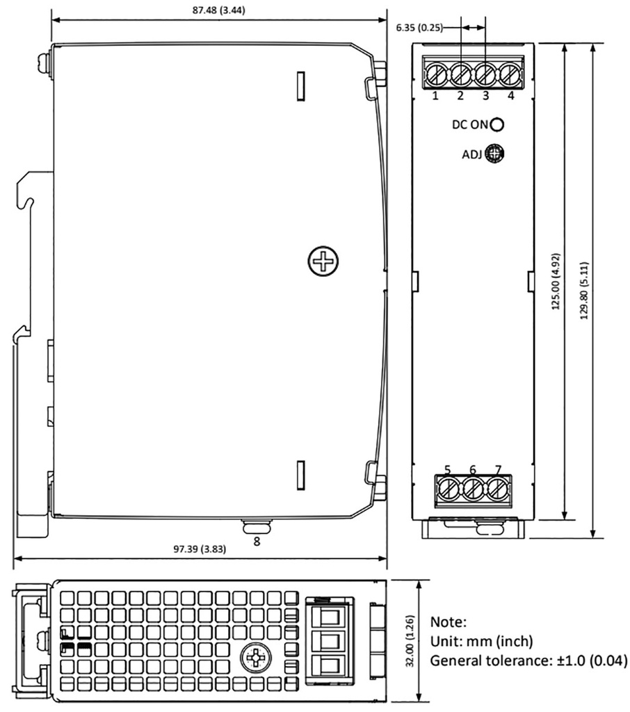 Power supply: switched-mode; 120W; 85÷305VAC; 48VDC; Iout: 2.5A