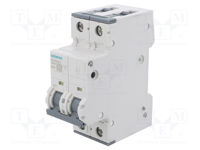 Circuit Breaker, MCB, 5SY4, 2P, 10 kA, 400 V, 16 A