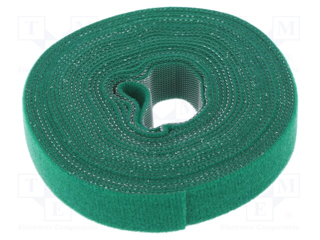 Velcro tie; L: 4m; W: 16mm; green; Package: reel