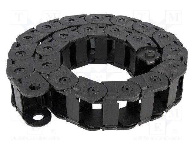 Cable chain; Series: Light; Bend.rad: 75mm; L: 990mm; Colour: black