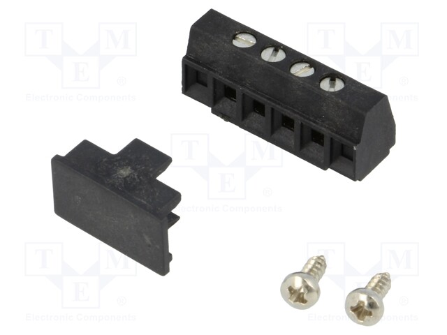 PCB terminal block; angled 90°; 3.81mm; ways: 4; on PCBs,screw