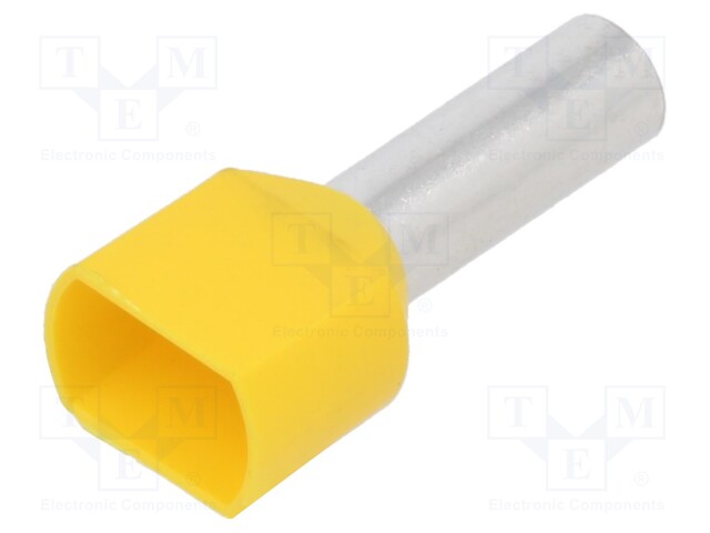 TERMINAL, WIRE FERRULE, 10AWG, YEL