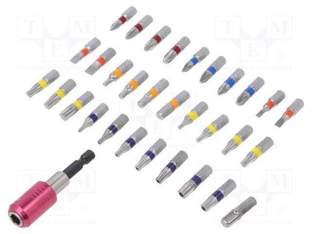 Screwdriver bits; Pcs: 32; Package: bag; 25mm