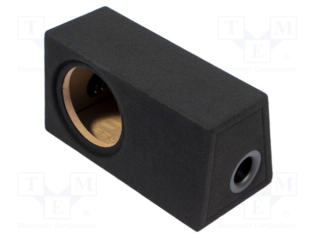 Car loudspeaker enclosure; MDF; black; textil; 200mm; Øhole: 182mm