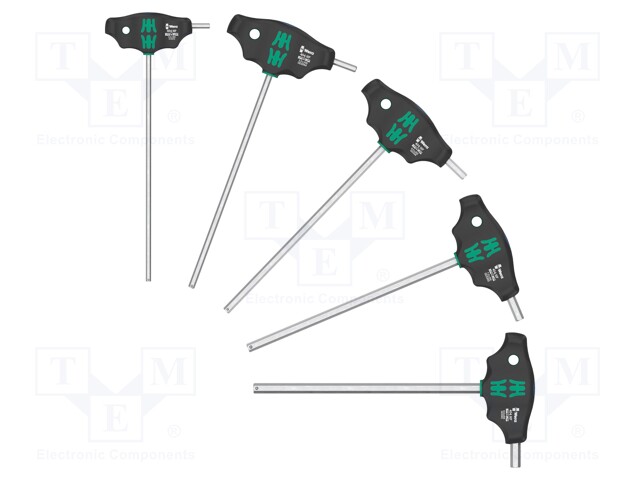 Wrenches set; Hex Plus key; Kind of handle: T; 5pcs.