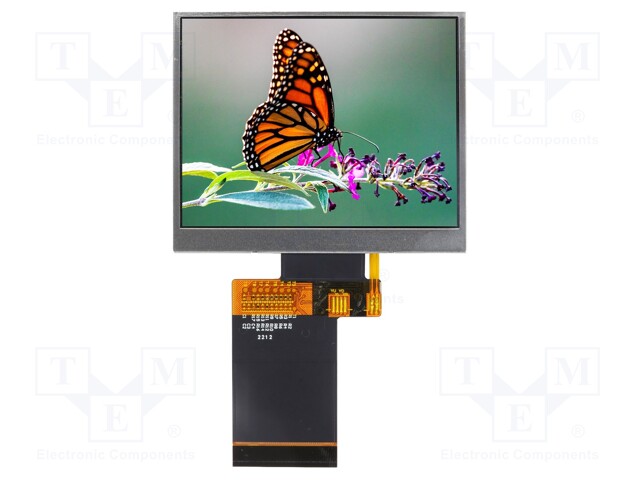 Display: TFT; 3.5"; 320x240; Illumin: LED; Dim: 76.9x63.8x3.2mm; RGB