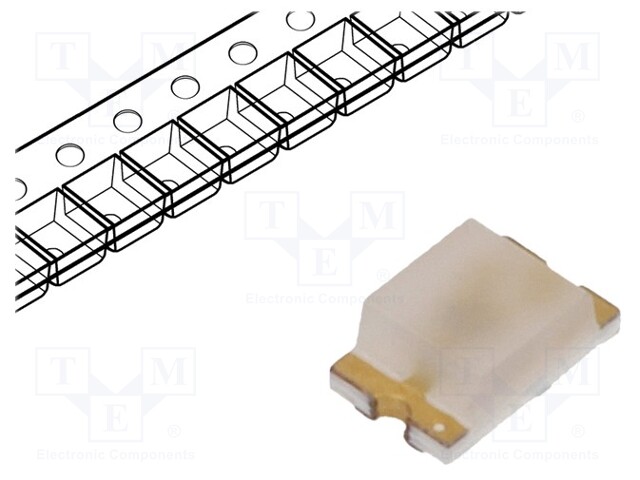 LED; SMD; 0805; blue; 11.2÷35mcd; 2x1.25x0.8mm; 170°; 3.3÷3.9V; 20mA