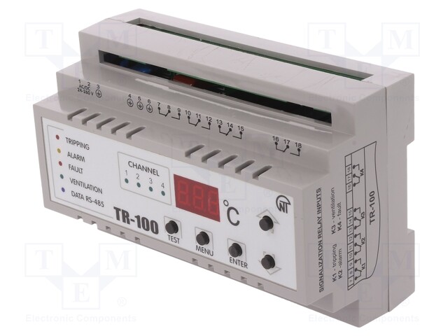 Module: regulator; temperature; 24÷260VAC; DIN; 24÷260VDC; IN: 4