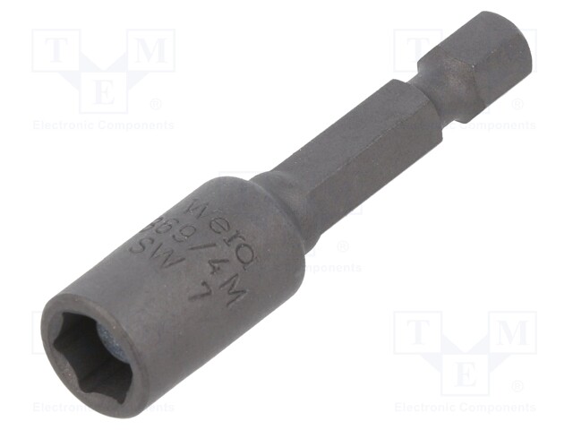 Holders for screwdriver bits; hex socket; Socket: HEX 7mm