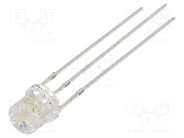 LED; 5mm; bicolour; blue/yellow; 330÷500mcd; 750÷1120mcd; 140°