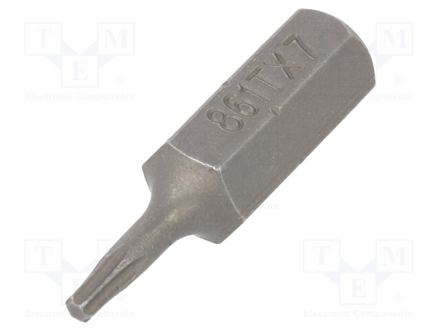 Screwdriver bit; Torx®; TX07; Overall len: 25mm