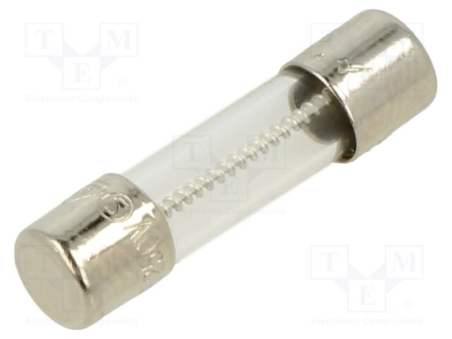 Fuse: fuse; time-lag; 5A; 250VAC; cylindrical,glass; 5x20mm; brass