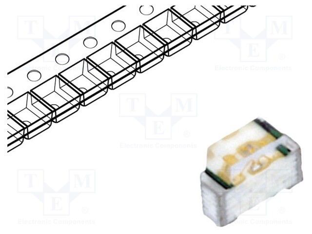 LED; SMD; 0604; blue; 28÷180mcd; 1.6x1.15x0.6mm; 130°; 2.8÷3.8V