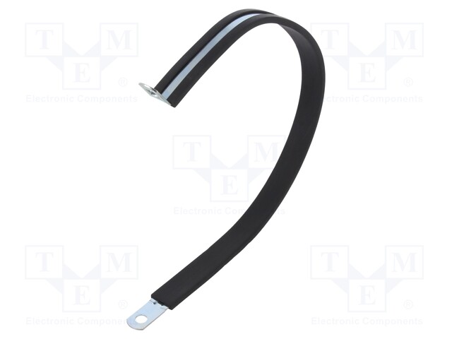 Fixing clamp; ØBundle : 110mm; W: 13mm; steel; Cover material: EPDM