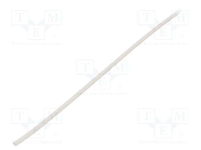 Heat shrink sleeve; glueless; 2: 1; 1.2mm; L: 1m; white; polyolefine