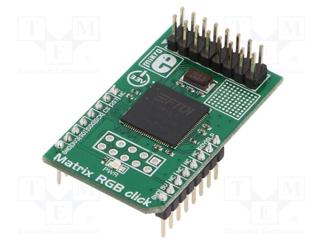 Click board; LED matrix; SPI; FT900; mikroBUS connector; 3.3VDC