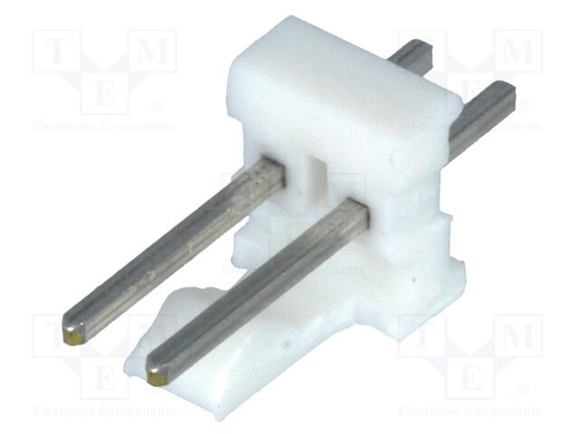 Socket; wire-board; male; PIN: 2; 2.54mm; THT; MTA-100; tinned