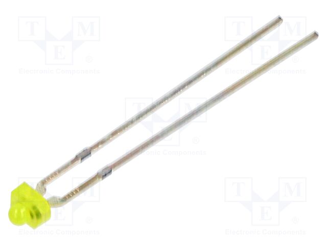 LED; 1.8mm; yellow; 68÷100mcd; 30°; 3÷5V; 20mA; Variant: blinking