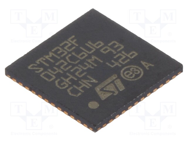 ARM microcontroller; Flash: 32kB; 48MHz; SRAM: 6kB; UFQFPN48