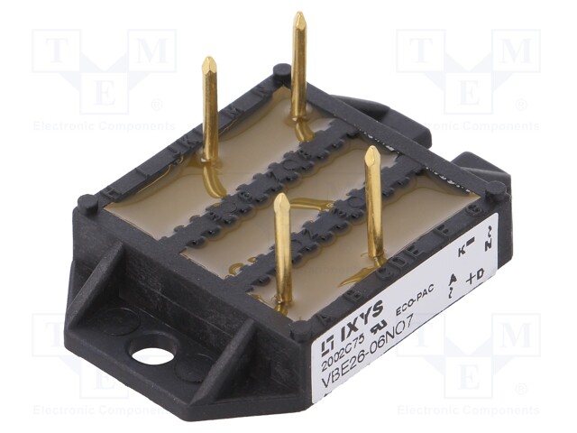 Single-phase bridge rectifier; Urmax: 600V; If: 44A; Ifsm: 95A