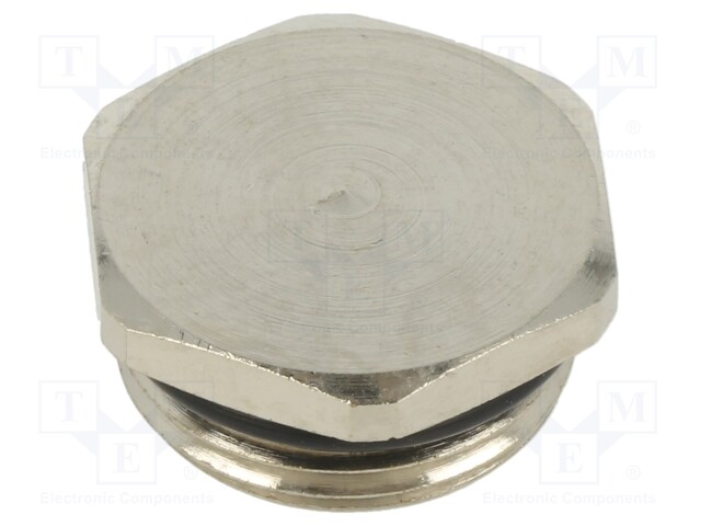 Stopper; M20; Mat: brass; Plating: nickel; with seal