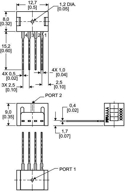 Sensor: pressure; Range: 0÷5psi; gage; Output conf: analogue