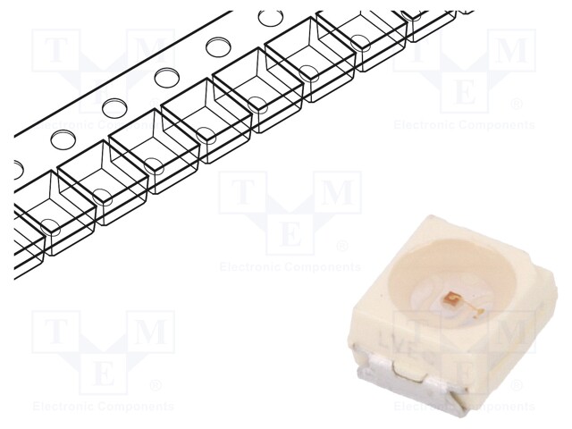 LED; SMD; 3528,PLCC2; green; 0.71÷1.6mcd; 3.5x2.8x1.75mm; 60°; 2mA