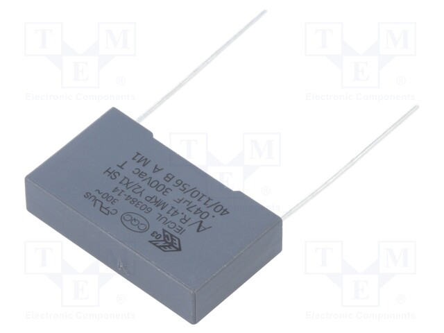 Capacitor: polypropylene; Y2; 47nF; 22.5mm; ±10%; 26.5x6x15mm