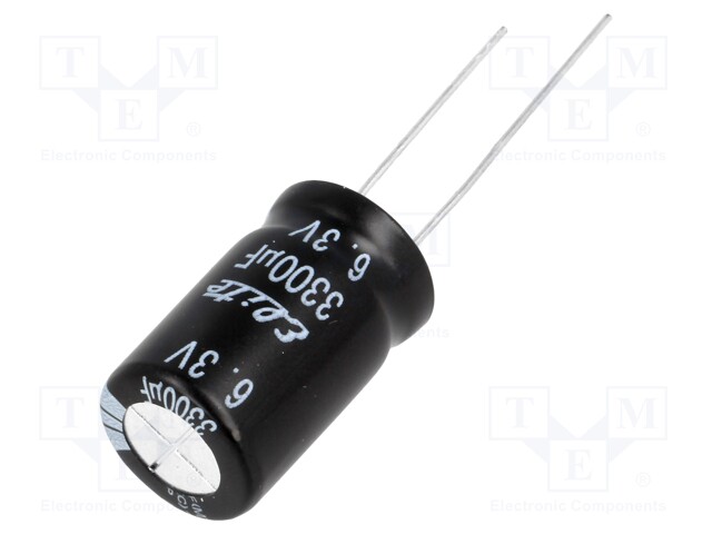 Capacitor: electrolytic; THT; 3300uF; 6.3VDC; Ø12.5x20mm; ±20%