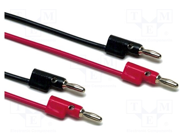 Test lead; 0.61m; 15A; red and black; 2x test lead; 30V