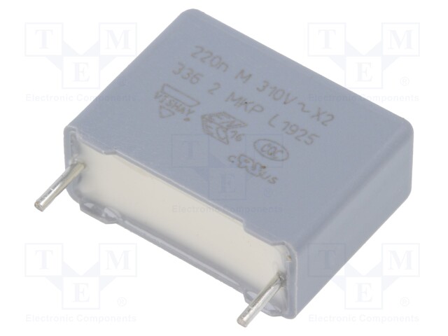 Capacitor: polypropylene; 220nF; 630VDC; 15mm; ±20%; Mounting: THT