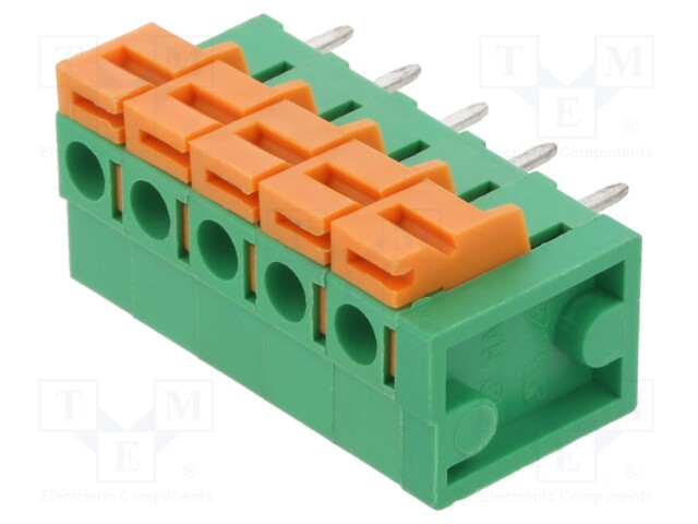 Connector: PCB terminal block; Plating: tinned; THT,spring clamp