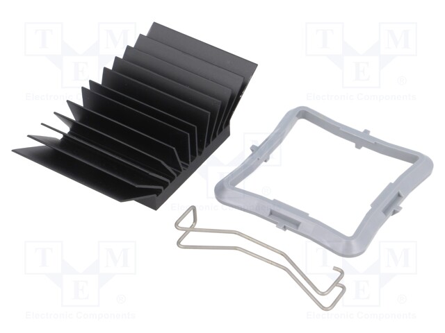 Heatsink: extruded; grilled; black; L: 32.5mm; W: 32.5mm; H: 14.5mm