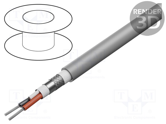 Wire; Xtra Guard® Flex; 1x2x26AWG; Al foil,tinned copper braid