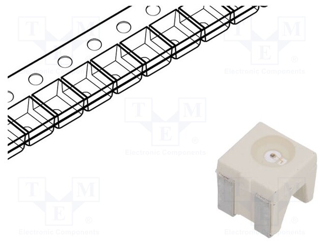 LED; SMD; 4040; red; 15÷30mlm; 4.5÷18mcd; 4.2x4.2x2.85mm; 120°; 2mA