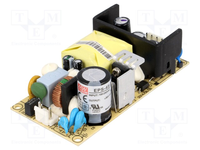 Power supply: switched-mode; 45W; 120÷370VDC; 85÷264VAC; OUT: 1