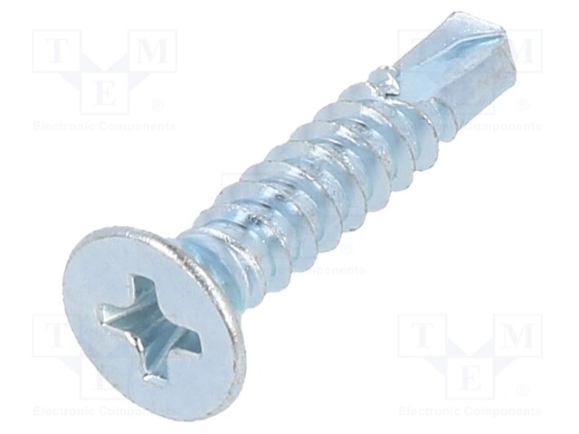 Screw; for metal; 4,2x22; Head: countersunk; Phillips; zinc