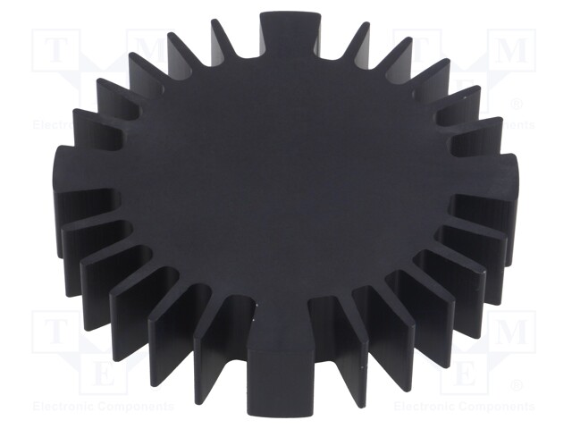 Heatsink; LED; Ø: 70mm; H: 15mm; Colour: black